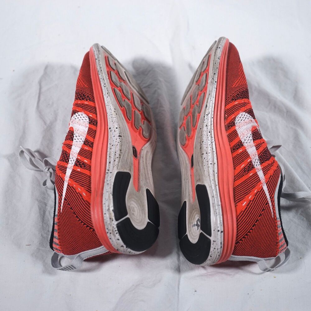 Nike Flyknit One+ Team Orange Red White Women's 8.5 Sneakers 554888-611 2012 - Picture 5 of 8
